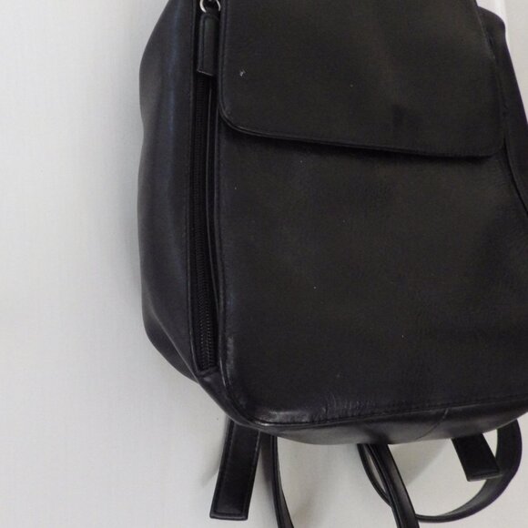Nine West Black Leather Backpack Purse - Picture 2 of 6